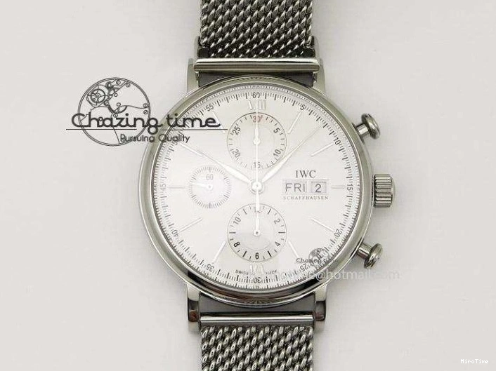 MIROTIME 0506 Vibrant Mark XVIII IW327001 SS M+F 1:1 Best Edition Black Dial on Black Leather Strap A 7055